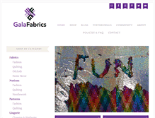 Tablet Screenshot of galafabrics.com
